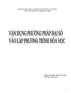 Vận dụng Phương pháp cộng đại số lập PTHH