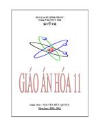 Giáo án hoá học 11 CB đầy đủ từ tiết 1 đến cuối