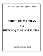 Ma trận và đề kiểm tra bài số 1 hóa 11CB