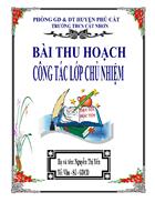 Mẫu bìa bài thu hoạch CT lớp chủ nhiệm