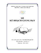 Sổ kế hoạch giảng dạy chuẩn mới 2011 2012