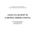 Giáo án lịch sử 10 cả năm cơ bản