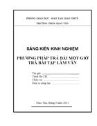 Khung mẫu Sáng kiến kinh nghiệm năm học 2010 2011