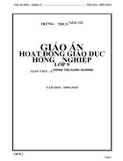 Mẫu giáo án Hướng nghiệp