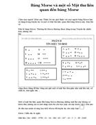 Bảng Morse và một số Mật thư liên quan đến bảng Morse
