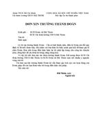 Đơn xin trưởng thành Đoàn