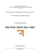 Tài liệu bồi dưỡng Phương pháp dạy học