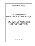 Xây dựng và triển khai đào tạo trực tuyến