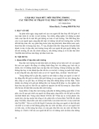 Giáo dục đạo đức môi trường trong các trường sư phạm vì sự phát triển bền vững