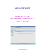 Huong dan su dung phan mem quan ly cong van