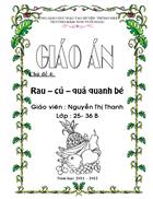 Chủ điểm Rau củ quả nhà trẻ 25 36