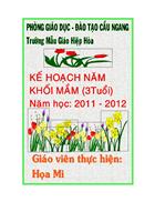 BÌA Kế hoach năm khối mầm 3 tuổi