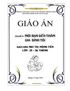 Giáo án chủ điểm Gia đình nhà trẻ