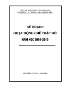 Kế hoạch hctđ năm học 2009 2010 trường thcs đông phú