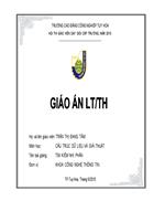 Giáo án môn cấu trúc dữ liệu và giải thuật