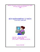 Mấu Bản Kiểm Điểm cá nhân năm học 2008 2009