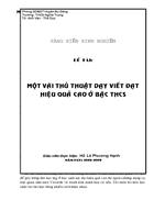 Mot vai thu thuat day viet hieu qua cao bac THCS