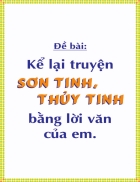 Kể truyện Sơn Tinh Thủy Tinh bằng lời văn của em