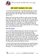 Bí quyết giúp bạn nhớ nhanh và lâu