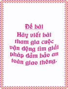 Nghị luận an toàn giao thông