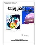 Trang bìa giáo án văn 9