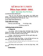 Ke hoach ca nhan nam 2010