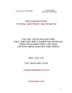 Tai liệu tập huấn Ngữ văn