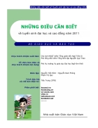 NHỮNG ĐIỀU CẦN BIẾT VỀ TUYỂN SING CD DH