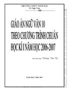 Giáo án Ngữ Văn 10 Ban CB HK1