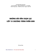 Văn mẫu lớp 10 hay