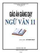 Giáo án VĂN 11 ĐẦY ĐỦ 1