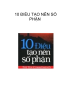 Sách 10 điều tạo nên số phận