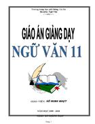 Giáo án Ngữ văn 11 mới Võ Minh Nhựt