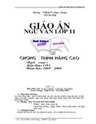 Giáo án kì I Nâng cao lớp 11