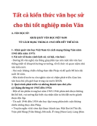 Kiến thức văn học sử ôn thi môn văn tnthpt