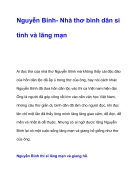 Nguyen Binh Nha tho binh dan si tinh va lang man