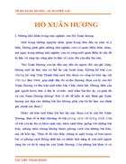 Cuộc đời sự nghiệp Hồ Xuân Hương