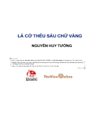 Lá cờ thêu sáu chữ vàng