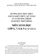 Chuan kien thuc Ky nang Sinh hoc 6 THCS