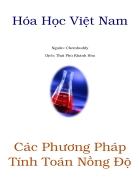 Công thức tính toán nồng độ