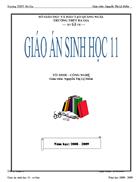 Giáo án 11 soạn theo yêu cầu mới và có lồng ghép MT