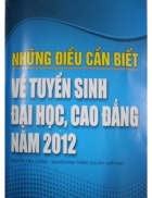 Tuyen sinh 2012 nhung dieu can biet