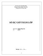 Sổ dự giờ thăm lớp