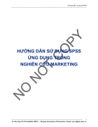 Kĩ năng sử dụng phần mềm spss trong marketing