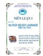 Đa Thức nội suy Lagrangr