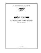 Giáo trình kỹ thuật soạn thảo văn bản pháp luật