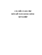 Câu hỏi và bài tập môn hành chính sự nghiệp