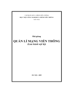 Bài Giảng Quản Lý Mạng Viễn Thông Học Viện Công Nghệ Bưu Chính Viễn Thông