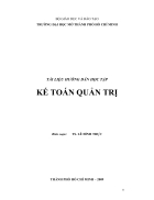 Bài giảng Kế toán quản trị ĐH Kế toán HCM