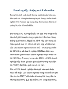 Doanh nghiệp chuộng xuất khẩu online